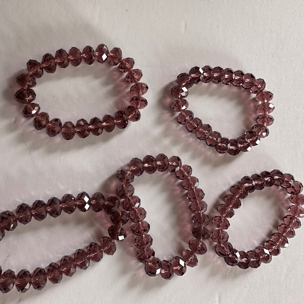 Amethyst Crystal Beaded Bracelets